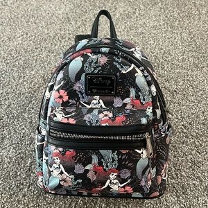 Disney little mermaid themed loungefly backpack